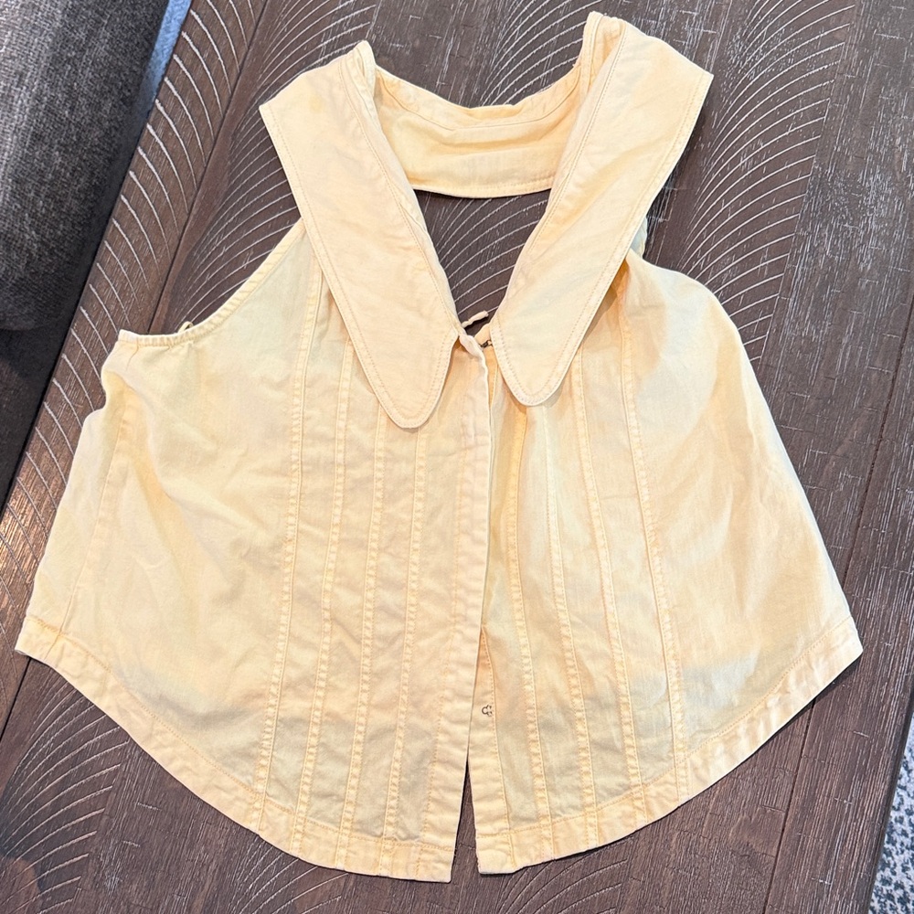 Free People Light Yellow Top